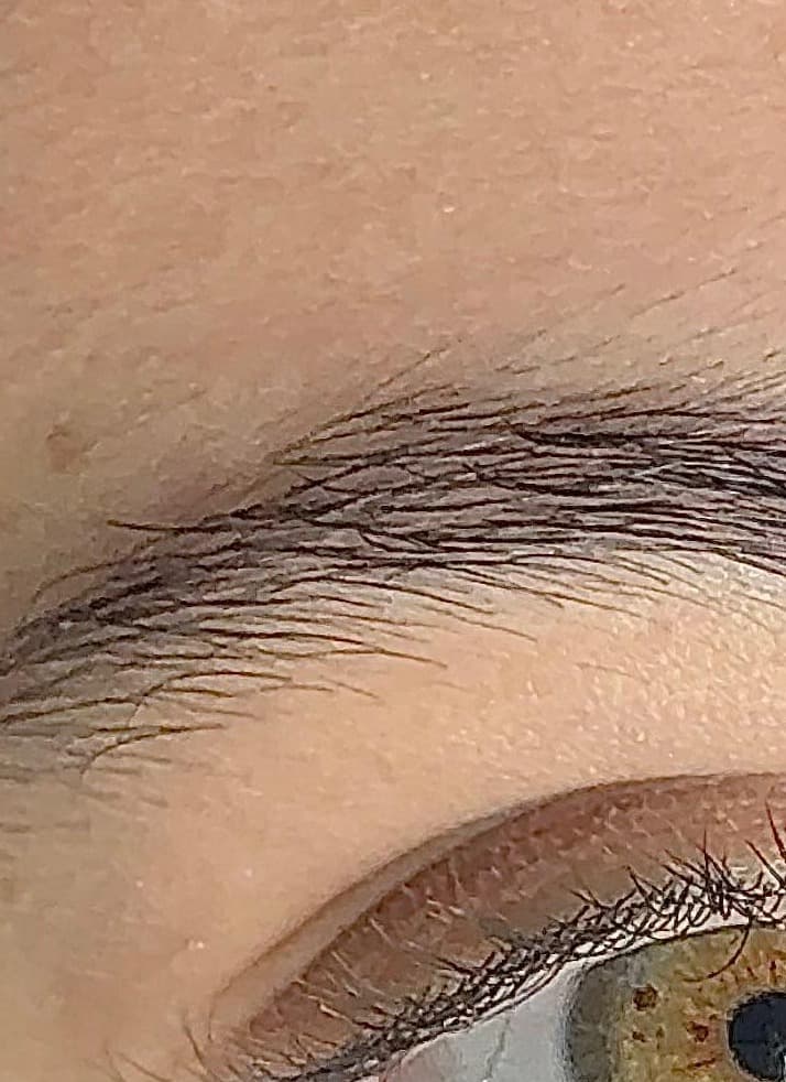 Sobrancelha antes da nanopigmentação — atendimento para clientes de Vinhedo